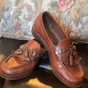 Vintage Cole Haan Brown Leather Tassel Bit Loafers Sz 7